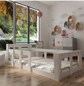 Resim NEWLİNE İdeal Montessori Karyola X2002 90X190 Yatak Uyumlu 