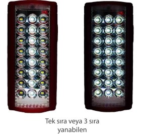 Resim Als 24 Ledli , Powerbank Özellikli Uzun Yanan Işıldak, Kamp Feneri 