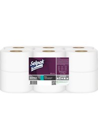 Resim Selpak Professional Extra Jumbo Tuvalet Kağıdı 85 M 12 Rulo 