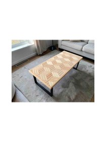Resim Mirrorss Geometrik Orta Sehpa 3D Görünüm Ofis Salon Çay Kahve Sehpası Marküteri Tasarım 