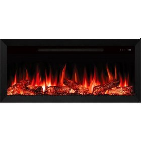 Resim Alaf 130- Isıtmalı Elektrikli Şömine Sınırsız Renkli Metal Çerçeveli 