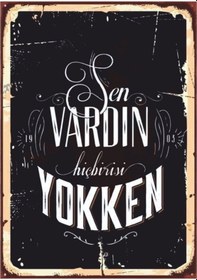 Resim Sen Vardın Hiçbiri Yokken Retro Ahşap Tablo - Aşk Ve Duygusal Söz Temalı Tasarım 