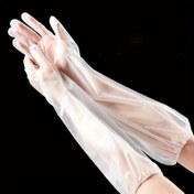 Resim 20'li Paket Uzun Mutfak Temizlik Eldiveni, Ekstra Uzun Kaymaz Ev Temizlik Eldiveni, Çok Amaçlı, Alkol İçermez, Bulaşık Yıkama, Temizlik, Süpürme İçin Plastikten Yapılmıştır 