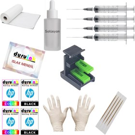 Resim Duruınk Hp 4120 4122 4130 305 Kartuş Dolum Seti 5 Li Set 5x100ml 