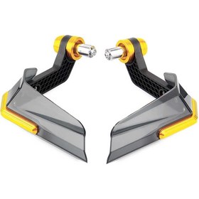 Resim MotoExpress Universal Motosiklet Elcik Manet Koruma Rüzgarlık Gold 