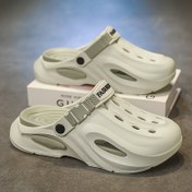 Resim Erkek Slip-On EVA Clogs - Kapalı ve Açık Kullanım için Rahat Kalın Tabanlı Terlikler, Hava Sirkülasyonu Delikleriyle Casual Minimalist Tasarım, Tüm Mevsim Giyim, Kapalı Terlikler 