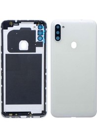 Resim Samsung Uyumlu Galaxy A11 Logolu Kasa Kapak - Lens Ve Parmakizi Hariç 
