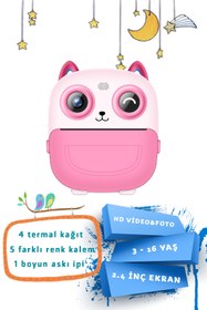 Resim airteknoloji QS5 Çocuk Kamerası Dijital HD Video Kayıt ve Fotoğraf Termal Resim Kağıt Baskılı Yazıcı 