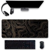 Resim 80x30cm Büyük Oyuncu Mouse Pad - Su Geçirmez, Kaymazsız Taban, Dayanıklı Dikişli Kenarlar, Ofis Ve Oyun İçin Masa Koruyucu Diğer Diğer 