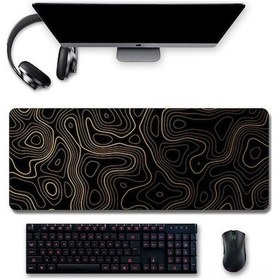Resim 80x30cm Büyük Oyuncu Mouse Pad - Su Geçirmez, Kaymazsız Taban, Dayanıklı Dikişli Kenarlar, Ofis Ve Oyun İçin Masa Koruyucu Diğer Diğer 