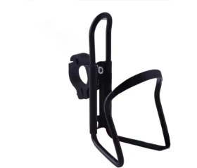 Resim Bisiklet Suluk Matara Kafesi Kelepçeli Alüminyum Siyah 