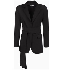 Resim United Colors Of Benetton Because Of Alice Classic Blazer With Belt Klasik Blazer Kadın Ceket Siyah 