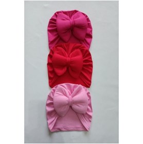 Resim Kurdelalı Bebek Bone Bandana Seti 