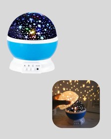 Resim Renkli Led Gece Lambası 6 Işık Modlu Çocuk Odası Atmosfer Aydınlatma Mavi 