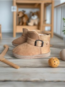 Resim Gezer Kahve içi Kürklü Yumuşacık Kışlık Ev Pandufu 