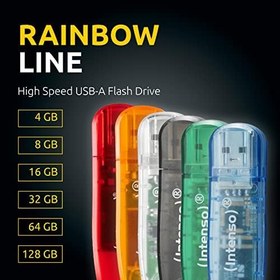 Resim Intenso Rainbow Line USB bellek 64GB Turuncu 3502490 