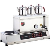 Resim Işıkgaz Çay Ocağı 60’lık - 3 Demlikli Kaynaklı 2500 W. Profesyonel Endüstriyel 