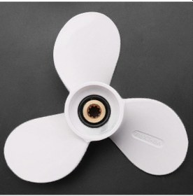 Resim 4hp, 5hp, 6hp Yamaha İçin 9 Dişli Omurgalı Alüminyum 7 1/2x7 Pervaneler 