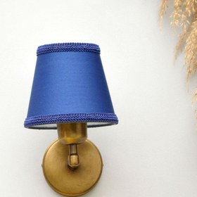 Resim Circle Glow Gold Sutaşı İşlemeli Duvar Apliği - Gece Mavi 
