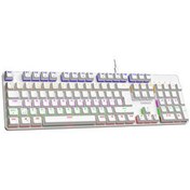 Resim Everest KB-MK1 Lumos Beyaz USB Rainbow Aydınlatmalı Blue Switch Full Anti-Ghosting Mekanik Gaming Oyuncu Klavyesi 