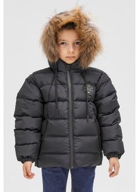 Resim Benitto Kids Benittokids Erkek Çocuk Natürel Kürklü Mont 51289-lacivert Lacivert 