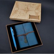 Resim Huramarketing Defter Kalem Mavi Set Dekoratif Hediyelik 