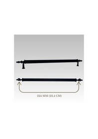 Resim Klipso Mat Siyah 224 Mm Metal Lüks Çekmece Dolap Mobilya Kulpları Siyah 