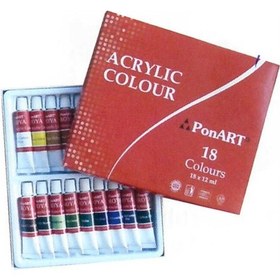 Resim Ponart 18 Renk Akrilik Boya 12 Ml Tüp 