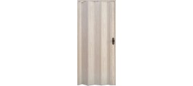 Resim Faran Dekorasyon 130 x 215 Akçaağaç Renk Camsız Pvc Akordiyon Katlanır Kapı - Frnakmodel-21 