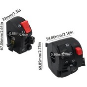 Resim Globalbloom Bir Çift Motosiklet Anahtar Seti, 22mm Evrensel Alüminyum Alaşım 