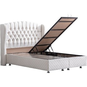 Resim Setaymobilya Baza, Sultan Krem Mdf Baza + Başlık Seti, Setay 