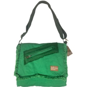 Resim Old Cotton Cargo Vintage Salaş Orta Boy Unisex Günlük Çapraz Postacı Tablet Çantası M 32 Cm X 27 Cm Yeşil 
