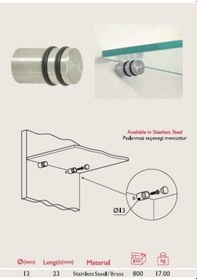 Resim Gürçay Gizli Vidalı Paslanmaz Marin Cam Raf Pimi 8 Adet 
