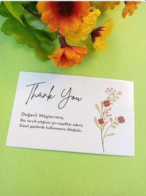 Resim 100 Adet Lux Kalın Kuşe Tebrik Kartı - Teşekkür Kartı 