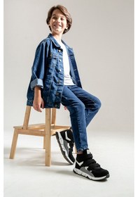 Resim Mnpc Erkek Çocuk Siyah Hakiki Deri Anatomik Günlük Bot 25k4b110652 Siyah 