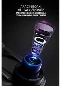 Resim 5.5" Ips Ekran Ön Fhd Arka Hd 5mp Tf Kartlı Araç İçi Çift Lens Araç Kamerası 