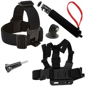 Resim Gplus Sjcam Eken Uyumlu Göğüs Kemeri Kafa Bandı Monopod 5li Set 