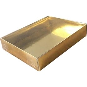 Resim Asetat Kapaklı Karton Kutu 12X15X3 25 Adet Metalik Golt 