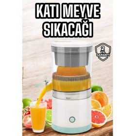 Resim MCM Group Taşınabilir Kablosuz Taşınabilir Şarjlı Narenciye Sıkacağı Portakal Meyve Sıkacağı Çift Bıçaklı 