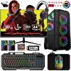 Resim XASER Xsr499 Ryzen 7 5700x 16gb Ram 1tb M.2 Nvme Ssd 8gb Rx580 24"curved 180hz Masaüstü Oyuncu Bilgisayarı 