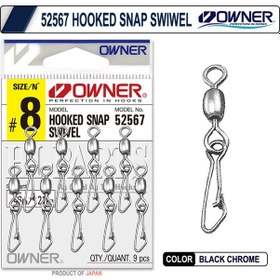 Resim Owner 52567 Hooked Snap Swivel Klipsli Fırdöndü (544645538) 