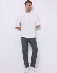 Resim Regular Fit Orta Bel Düz Paça Erkek Antrasit Pantolon 