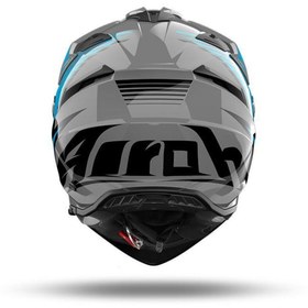 Resim Airoh Bandit Spicy Blue Gloss Kask Mavi - Gri 