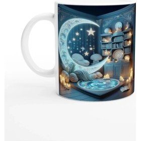 Resim Yengeç Burcu Baskılı Kahve Kupası - Zodyak Kütüpanesi Vs2 