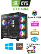 Resim DMC N330 (PUBG,GTA 5) Ryzen 7 8700F 32GB DDR5 RAM 1TB M.2,8GB RTX4060 Oyuncu Masaüstü Bilgisayarı 