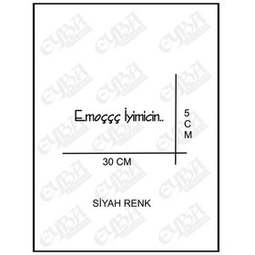 Resim Emoççç İyimicin Sticker 30x5 Yapıştırma Emoç Yazısı 