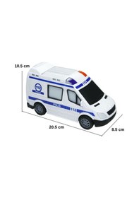 Resim Polis Arabası Oyuncak Minibüs - Işıklı Sesli Kurtarma Serisi 112 Araçları - Eğitici Çocuk Oyuncak Çok Renkli 