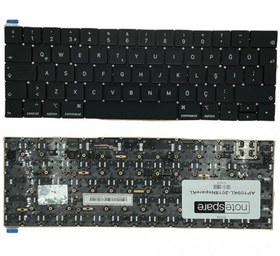 Resim Apple MacBook Pro 15" A1990 (EMC 3215) MR932LL/A Uyumlu Klavye Siyah TR 