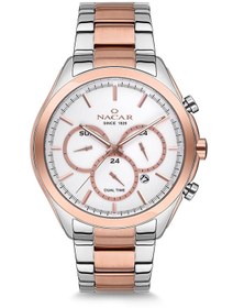 Resim Nacar GÜMÜŞ - ROSE ERKEK KOL SAATİ NC34-290135-ESRM 