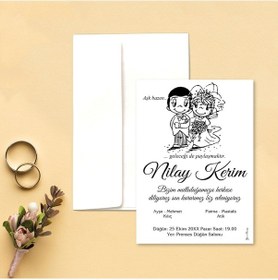 Resim Yarendavetiyeotuz9 100 Adet Beyaz Zarflı Davetiye (486091855)-Değer 1-Değer 2 